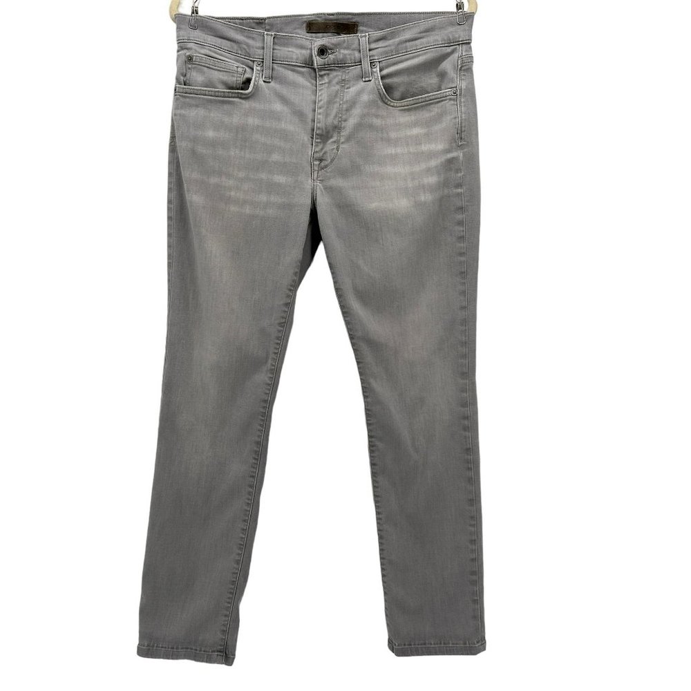 Joe's Jeans The Brixton Straight + Narrow Distressed Gray Denim Jeans Mens 32